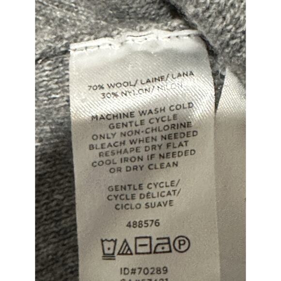 Ann taylor gray sweater Size S Wool cowl neckline wide, flared bell sleeves. - Picture 9 of 9